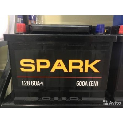 Аккумулятор  SPARK - 60 Ач - 500 А  - Обр./пол (-:+)
