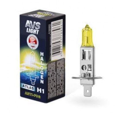 Галогенная лампа H1 AVS/ATLAS ANTI-FOG/BOX 12V.55W жёлтый