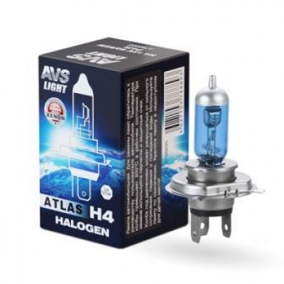 Галогенная лампа H4 AVS ATLAS BOX/5000К/12V.55W