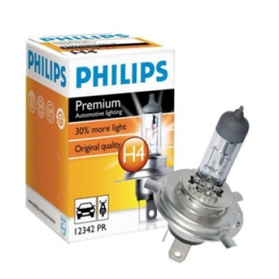 Галогенная лампа H4 PHILIPS+30% 12V 60/55W